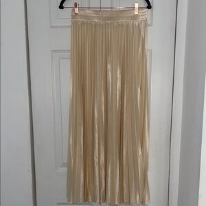 Studio West Shimmering Gold A-Line Skirt